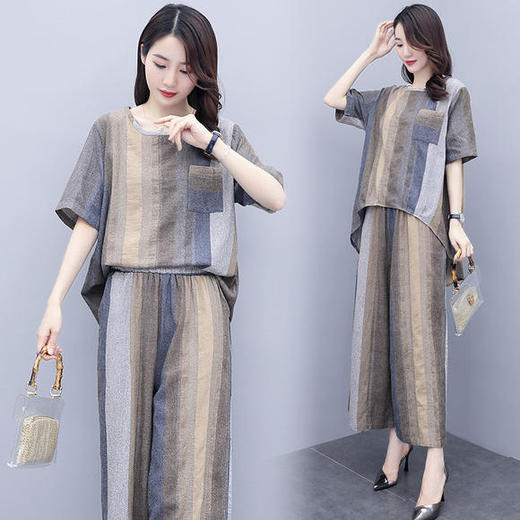 CQ-JMLS2066时尚气质百搭宽松优雅大码套装【优】 商品图2