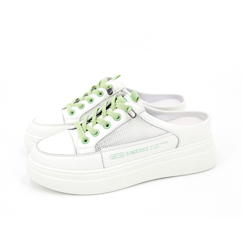 索菲娅safiya 小白拖 厚底网面一脚蹬凉拖SF03110011