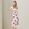 METTE2020夏季新品女中长款连衣裙时尚植物印花不对称开衩连衣裙 商品缩略图1