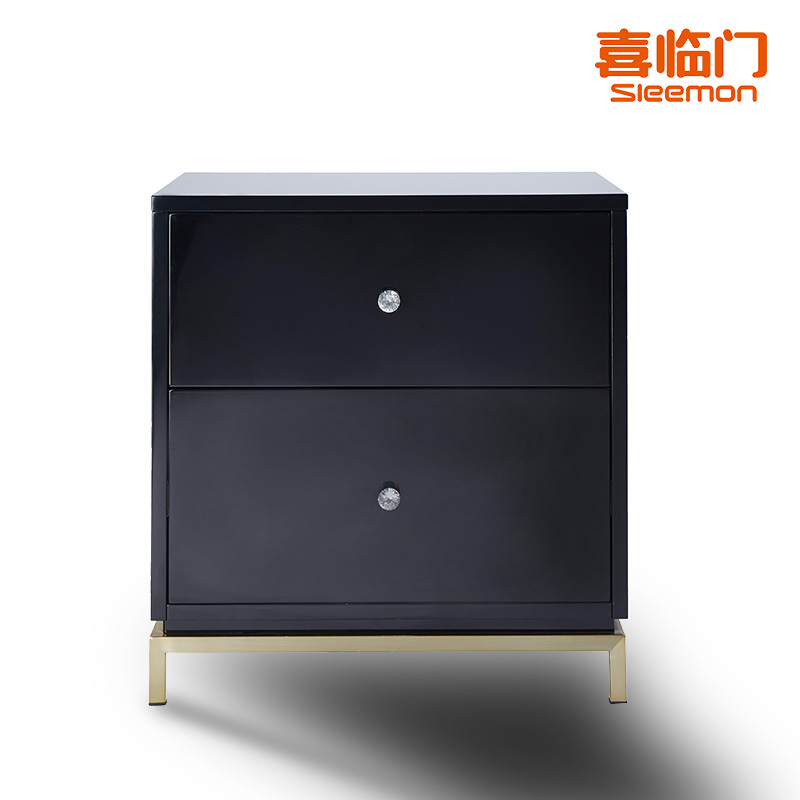 床头柜FT1516黑(整装)-55*42*58