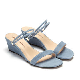 西村名物夏季新款两穿坡跟凉鞋X29BJ20181