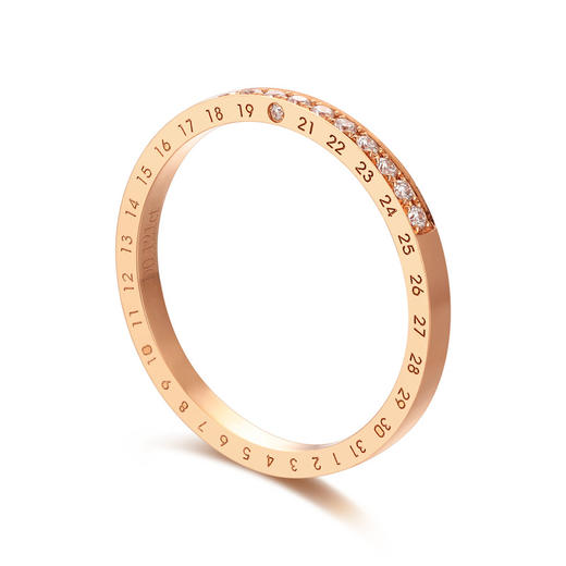 时光印记18K金钻石情侣戒年轻女士DF0290 商品图2