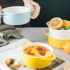 百钻双耳陶瓷碗 甜品碗 陶瓷容器 蓝色白色黄色粉色碗 商品缩略图3