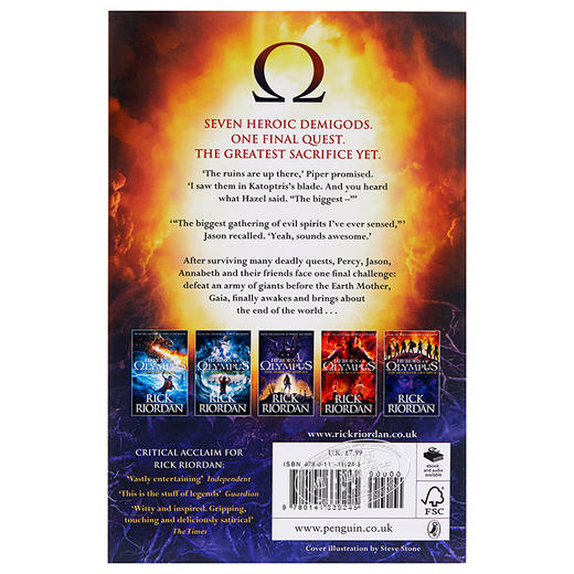 【中商原版】奥林匹斯英雄系列5：奥林匹斯之血 英文原版 The Blood of Olympus (Heroes of Olympus Book 5) Rick Riordan 儿童奇幻小说 商品图1