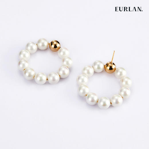 EURLAN.  A系列 品牌经典珍珠耳圈 广告款 商品图1