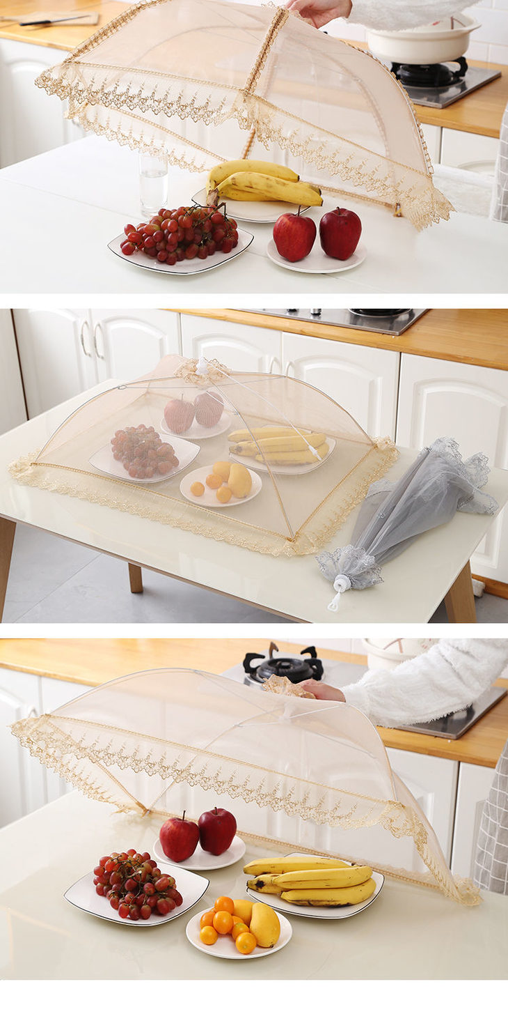 pdd大号家用饭菜防尘罩餐桌罩折叠防苍蝇餐zxh