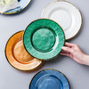 摩登主妇欧式金边玻璃盘创意网红盘子西餐餐盘ins风沙拉蛋糕盘子 商品缩略图2