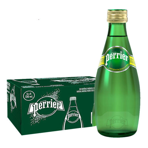 法国进口 巴黎水Perrier 原味/柠檬味 含气天然矿泉水 330ml 商品图2