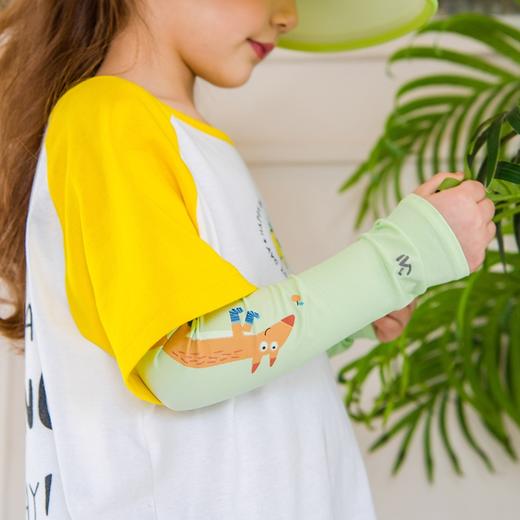 现货~正版授权韩国vvc儿童冰丝袖卡通防晒袖套遮阳防紫外线可爱图案冰凉袖女童夏季 商品图1