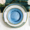 摩登主妇欧式金边玻璃盘创意网红盘子西餐餐盘ins风沙拉蛋糕盘子 商品缩略图1