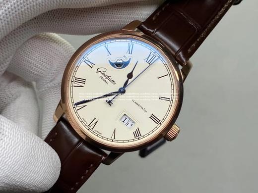 V9格拉苏蒂原创议员1-36-04款原装开模副本，突破了市场版本日历无法双跳的BUG，3D打印开模立体月相盘（非平面），同步原装尺寸40mm*12mm，配件均可通用原装，白面珍珠白颗粒感十足。入手理由 商品图13