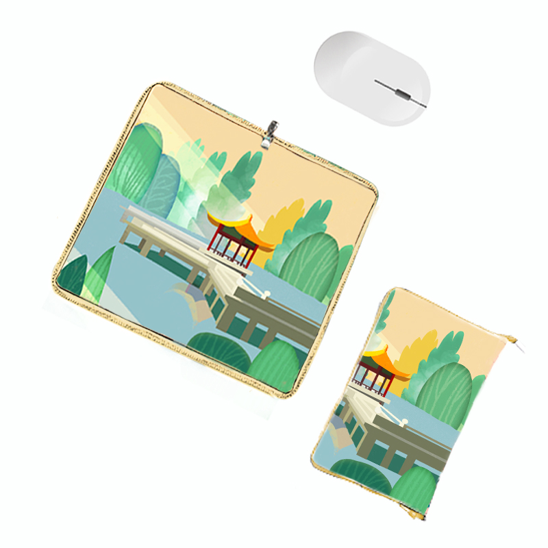 拉链手包鼠标垫