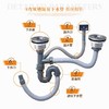 GB：1839 菜盆下水套装  双槽 商品缩略图1
