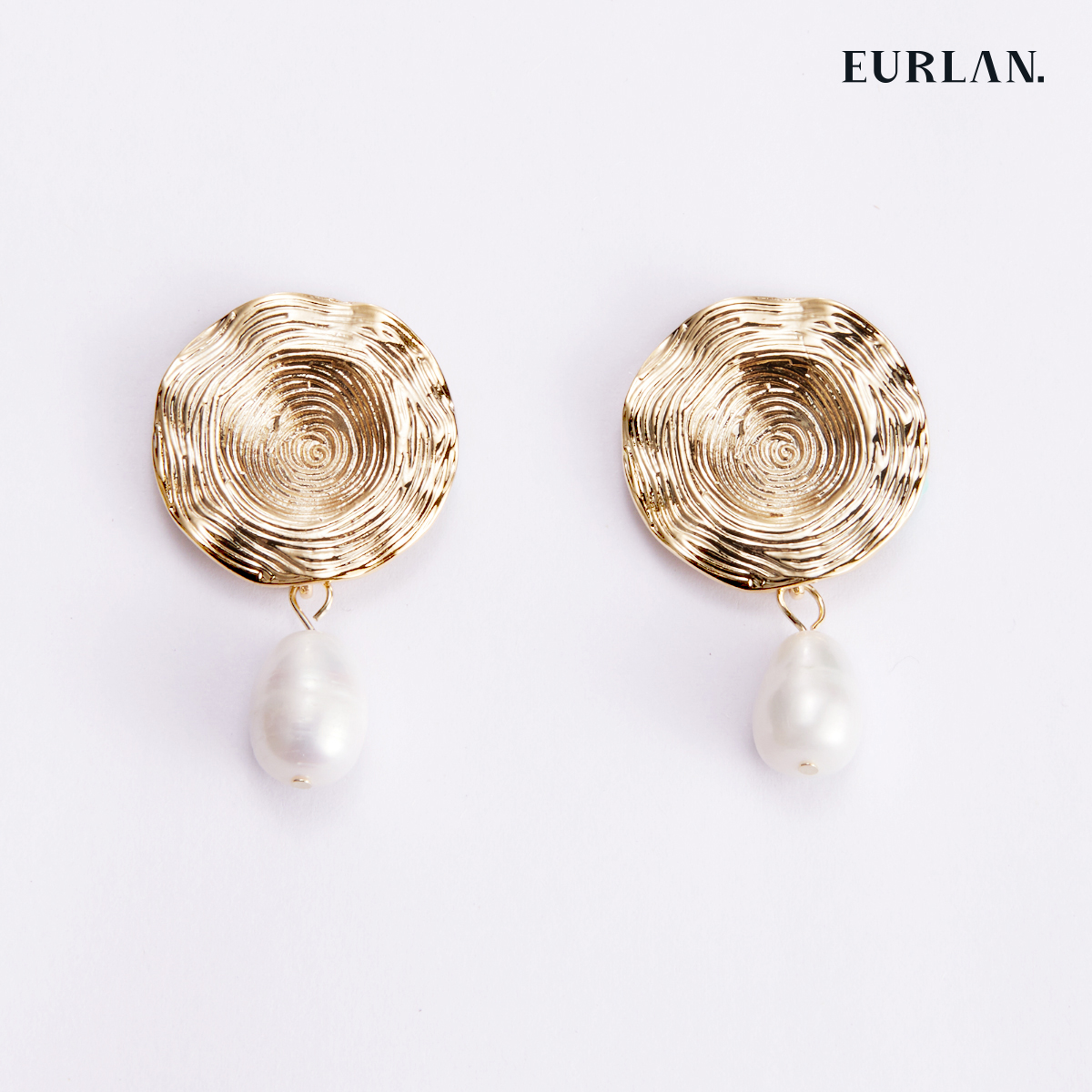 EURLAN.  A系列 太阳款珍珠耳环