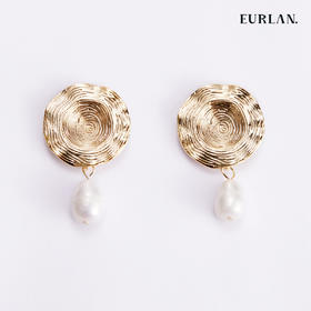 EURLAN.  A系列 太阳款珍珠耳环