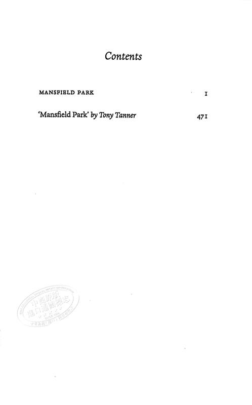 【中商原版】曼斯菲尔德庄园 英文原版 Mansfield Park 简·奥斯汀 Jane Austen 英国文学 商品图4