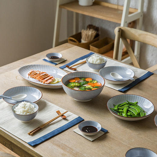 摩登主妇日式餐具和风陶瓷家用米饭碗面碗汤碗盘子餐盘网红套装 商品图0