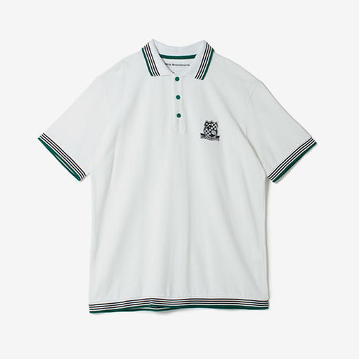 White Mountaineering EMBLEM EMBROIDERED POLO SHIRT 刺绣徽章超长棉鹿子短袖POLO 商品图5