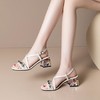OLD-970时尚百搭水钻一字式扣粗跟凉鞋 商品缩略图1