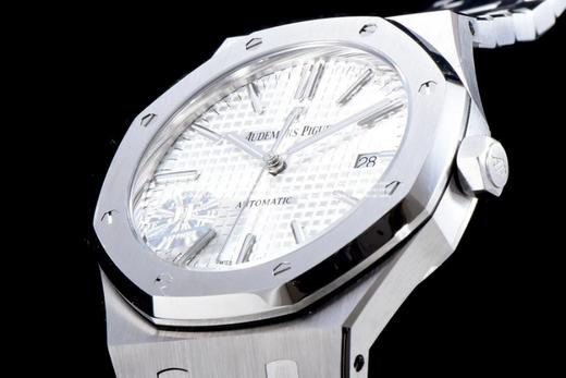 JF爱彼皇家橡树15400，自动机械机芯男士机芯:3120，精钢外壳，不锈钢和牛皮表带，背透！ 商品图12