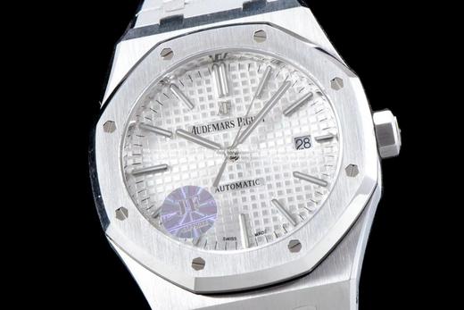 JF爱彼皇家橡树15400，自动机械机芯男士机芯:3120，精钢外壳，不锈钢和牛皮表带，背透！ 商品图13