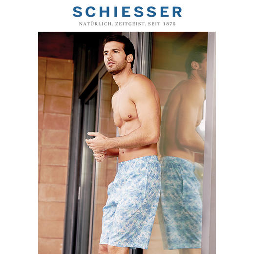 【薄型全棉】SCHIESSER/舒雅男士薄型纯棉中裤39/16595P 商品图0
