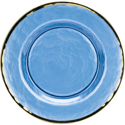 摩登主妇欧式金边玻璃盘创意网红盘子西餐餐盘ins风沙拉蛋糕盘子 商品图3