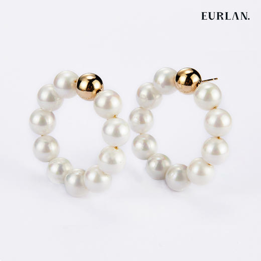 EURLAN.  A系列 品牌经典珍珠耳圈 广告款 商品图0