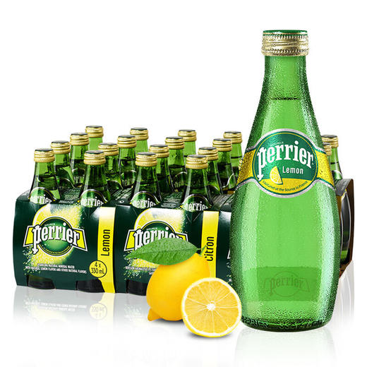 法国进口 巴黎水Perrier 原味/柠檬味 含气天然矿泉水 330ml 商品图3