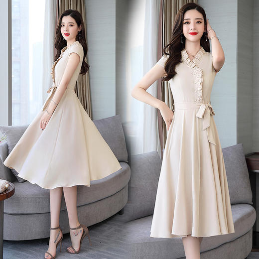 CQ-OKYZ1811纯色新品潮流时尚百搭舒适潮流连衣裙 商品图3