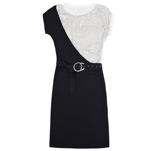 HT-1035新款时尚气质修身收腰显瘦亮片包臀连衣裙 商品图4