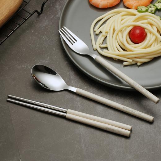 【筷子】304不锈钢便携餐具筷子勺子叉子三件套创意学生餐具盒子