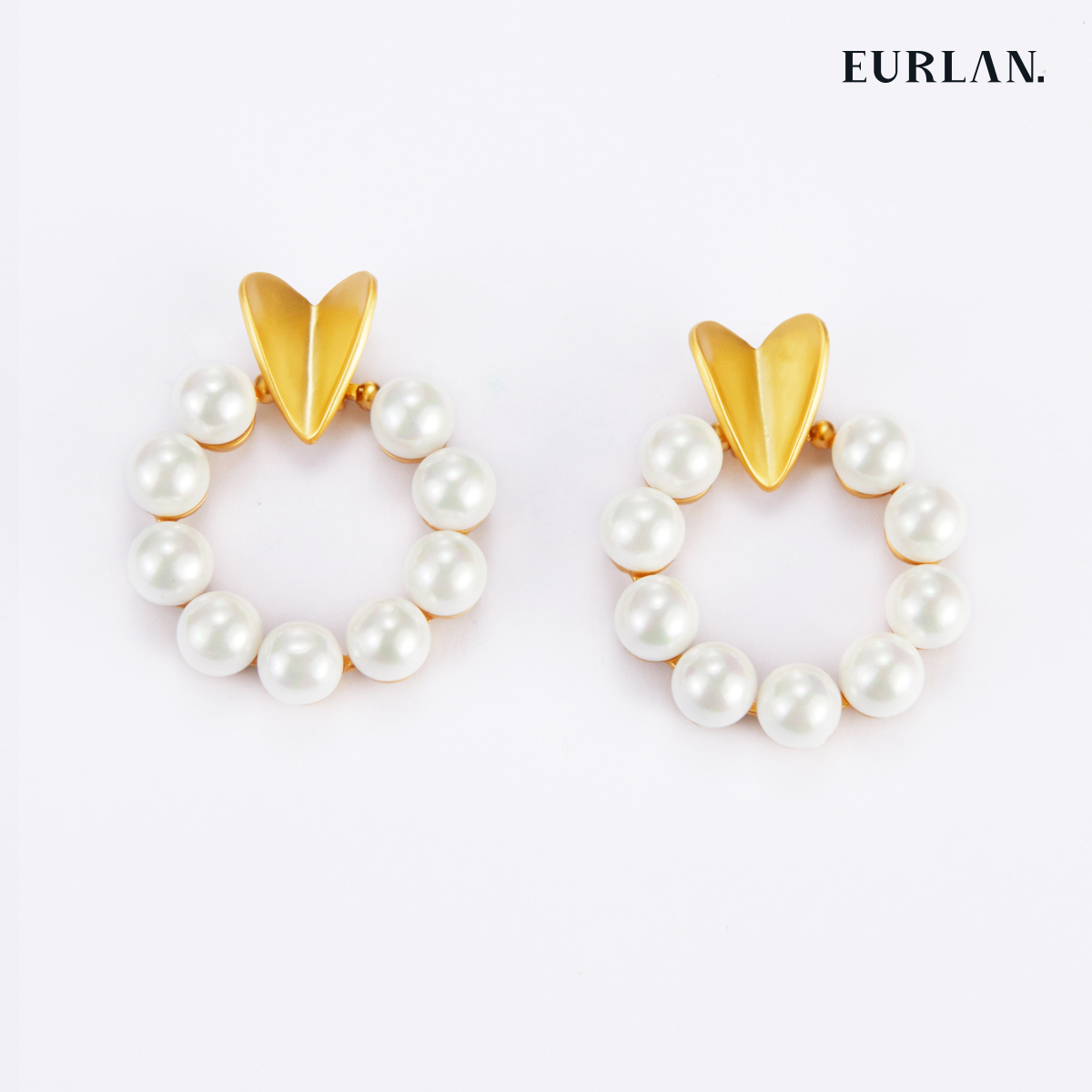 EURLAN.  A系列 国际范气质珍珠耳环 品牌经典款