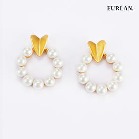 EURLAN.  A系列 国际范气质珍珠耳环 品牌经典款