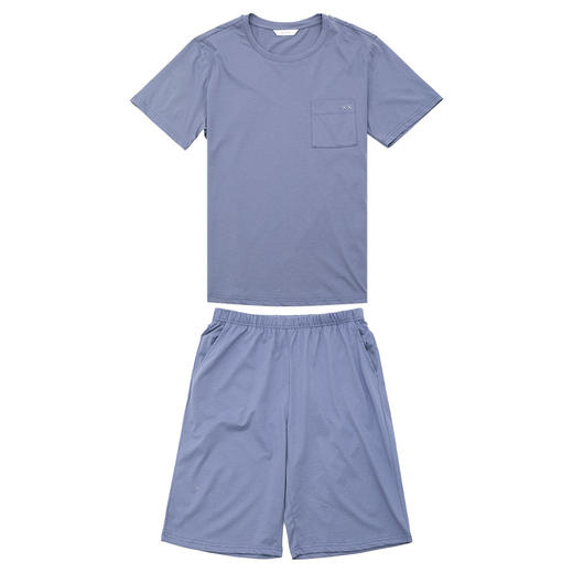 雅黛丽 男士家居服套装夏季简约舒适休闲家居睡衣DYJ01011 商品图1
