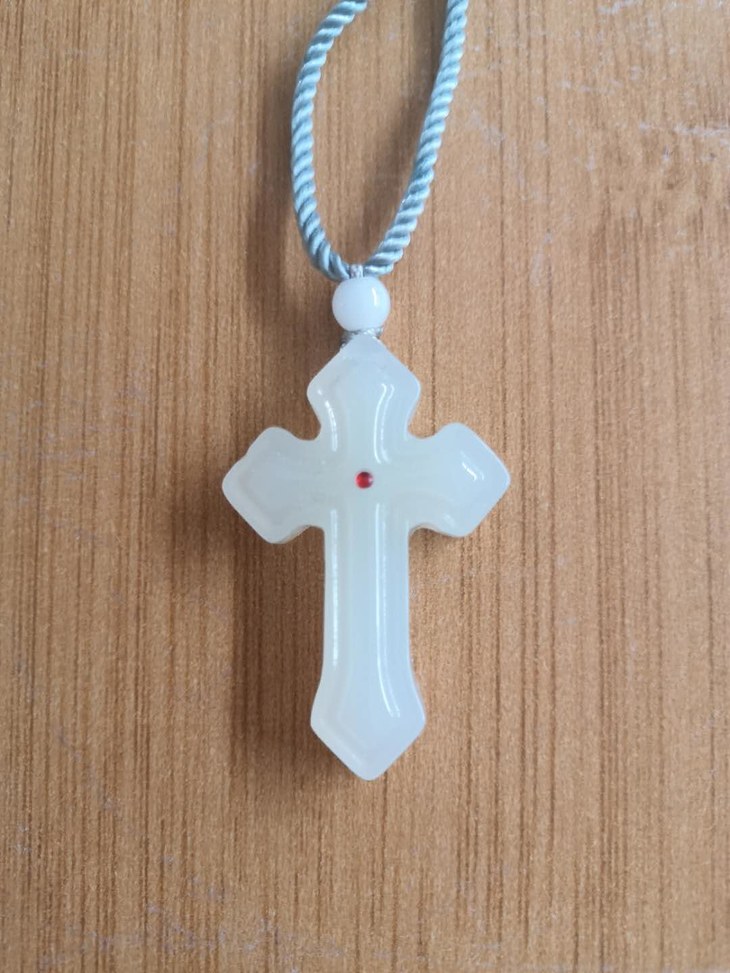 和田玉十字架项链