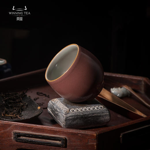 问鼎汝瓷鼎峰系列萼红金钟杯 商品图2