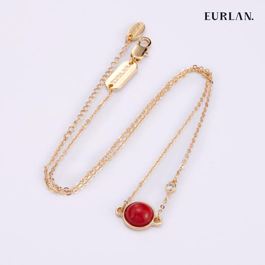 EURLAN.  X系列  玛瑙石项链 如意红 商品图1
