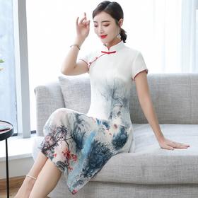 FF-XF5828新品老上海年轻款改良中国风优雅复古旗袍连衣裙