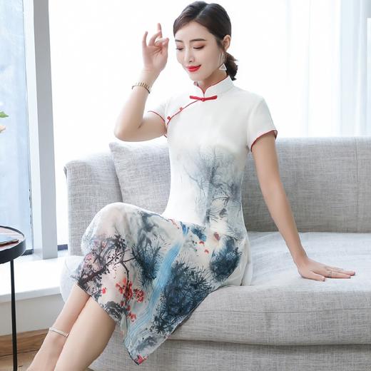 FF-XF5828新品老上海年轻款改良中国风优雅复古旗袍连衣裙 商品图0