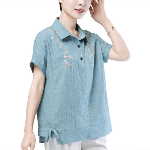 MQ-1816-X07夏装新款大码宽松休闲短袖纯棉T恤YY 商品图4