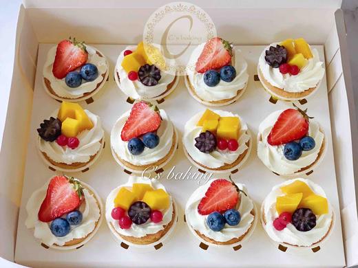 cupcake杯子蛋糕一套12个（基础款）（需提前2天预订！）（默认自提，收费配送请联系客服） 商品图1