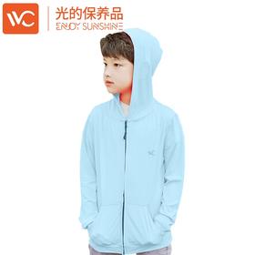 现货~正版授权韩国VVC 儿童防晒衣夏季薄款防晒外套防紫外线透气亲子连帽防晒服(663)