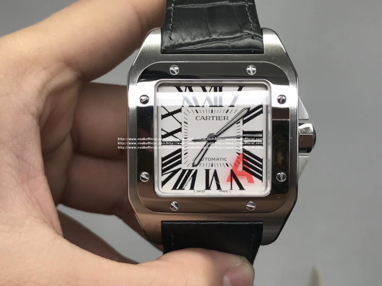 v6cartier山度士瑞士2824机械尺寸41x51x105mm版本男表不透底1比1壳带