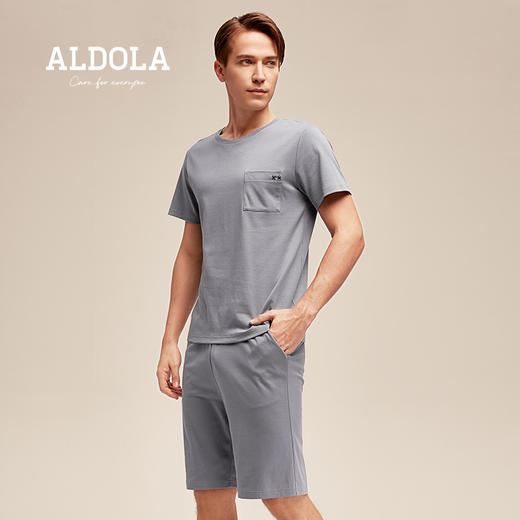 雅黛丽 男士家居服套装夏季简约舒适休闲家居睡衣DYJ01011 商品图0