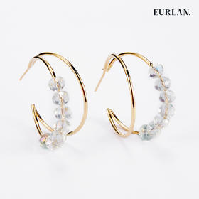 EURLAN.  J系列  水晶耳圈