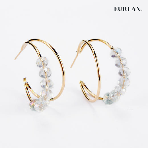 EURLAN.  J系列  水晶耳圈 商品图0