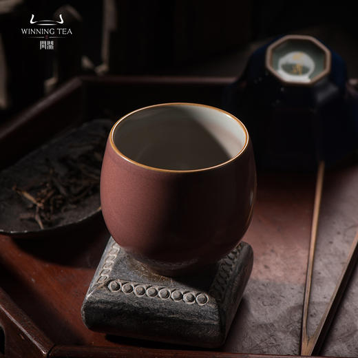 问鼎汝瓷鼎峰系列萼红金钟杯 商品图0