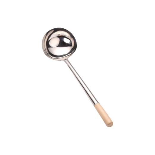 【勺子】家用不锈钢厨具汤勺汤壳酒店防烫烹饪勺铲厨师炒菜勺长木柄勺子 商品图1