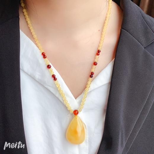 蜜蜡水滴项链 商品图0